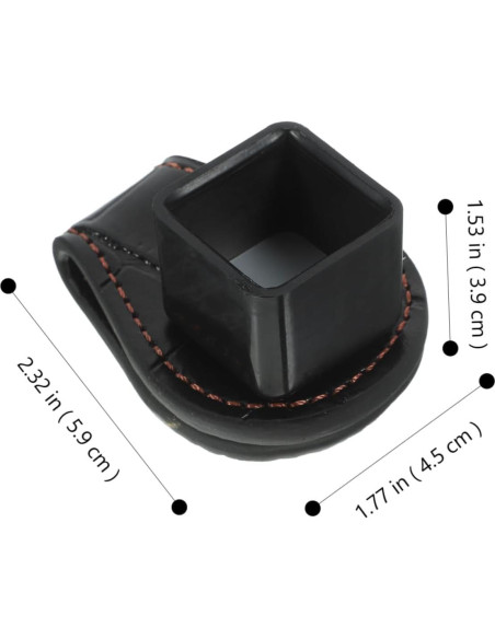 Soporte de Tiza Magnético Kisangel para Billar - Cuero Negro