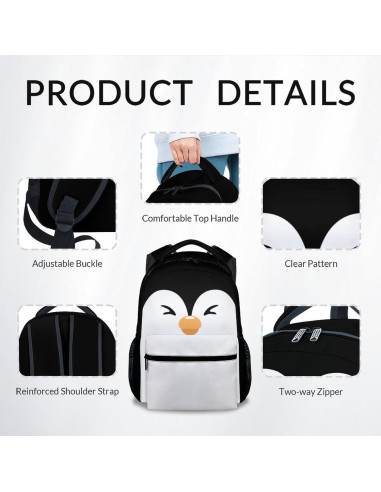 Mochila Escolar UNIKITTY 43 cm para Niños y Niñas - Gran Capacidad