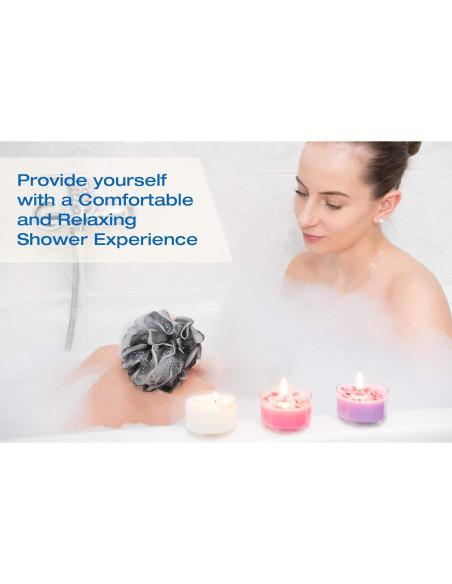 Esponjas de Ducha XXL 90g Tilcare - 3 Pack Exfoliantes con Carbón