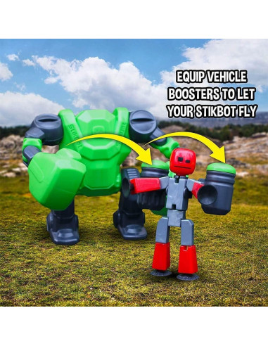 StikBot Zing Megabots Paquete de 3 Figuras y Vehículos
