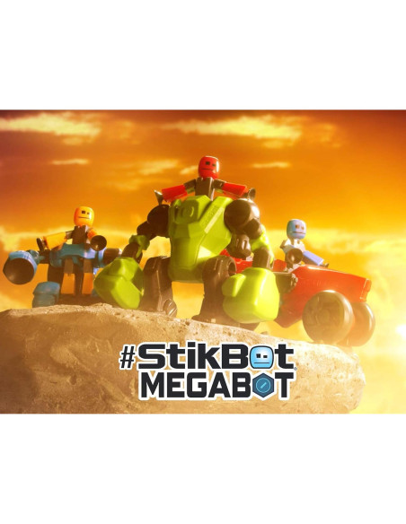 StikBot Zing Megabots Paquete de 3 Figuras y Vehículos