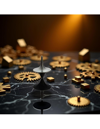 Trompo Giratorio de Zinc WaigN, Spinner Portátil Vintage