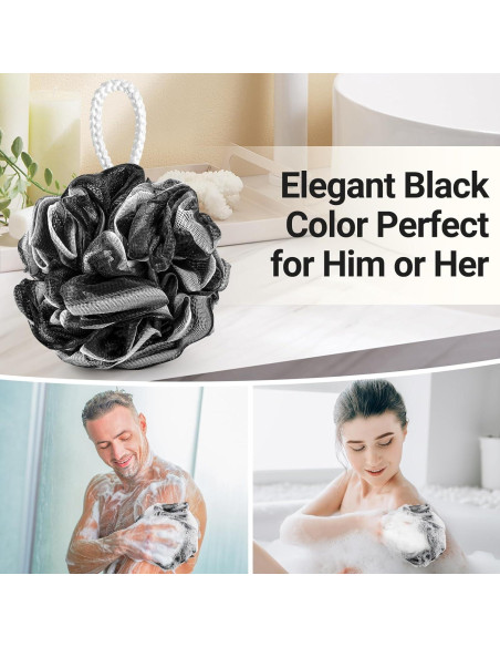 Esponjas de Ducha XXL 90g Tilcare - 3 Pack Exfoliantes con Carbón