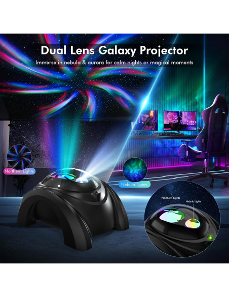 Proyector Galáctico Rossetta con Altavoz Bluetooth y Ruido Blanco