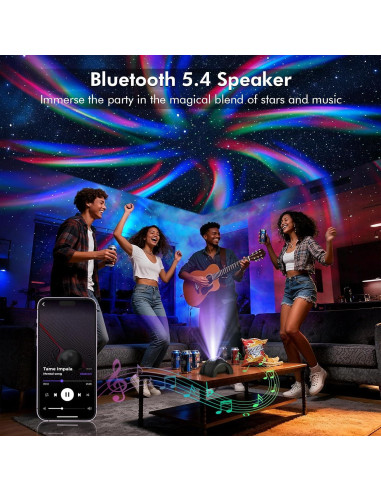 Proyector Galáctico Rossetta con Altavoz Bluetooth y Ruido Blanco