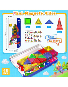 Mini Azulejos Magnéticos Magnetopia 40 Piezas Juguete STEM 2