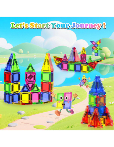 Mini Azulejos Magnéticos Magnetopia 40 Piezas Juguete STEM