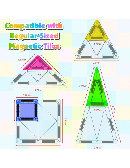 Mini Azulejos Magnéticos Magnetopia 40 Piezas Juguete STEM