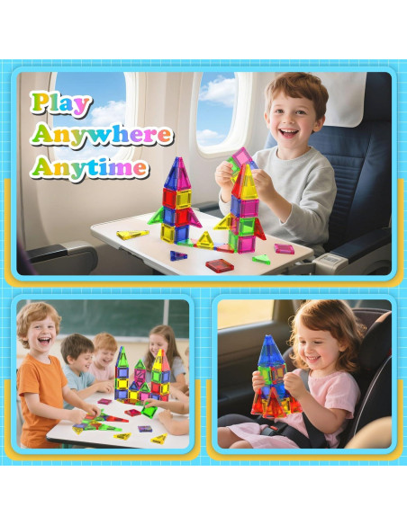 Mini Azulejos Magnéticos Magnetopia 40 Piezas Juguete STEM