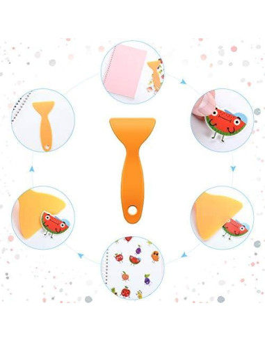 Libro de Pegatinas Reutilizable Zonon A5 2 Pcs con Espátula