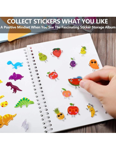 Libro de Pegatinas Reutilizable Zonon A5 2 Pcs con Espátula