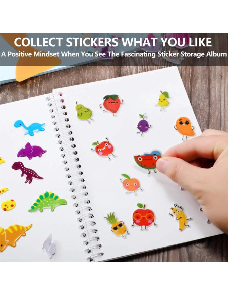 Libro de Pegatinas Reutilizable Zonon A5 2 Pcs con Espátula