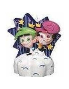 Vela de Cumpleaños Los Padrinos Mágicos 10cm - Adorno Pastel