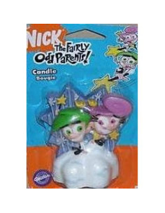 Vela de Cumpleaños Los Padrinos Mágicos 10cm - Adorno Pastel 2