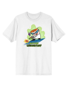 Camiseta Blanca de Manga Corta Hombre Laboratorio de Dexter
