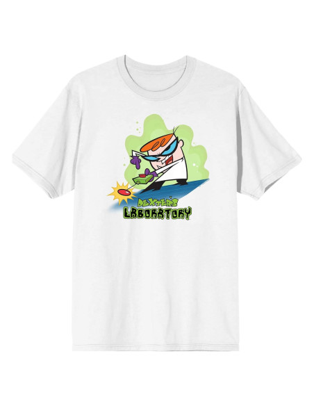 Camiseta Blanca de Manga Corta Hombre Laboratorio de Dexter