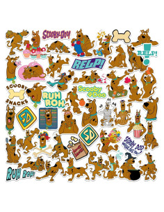 Calcomanías de Vinilo Scooby-Doo! 50ct - Adhesivos para Laptop y Más