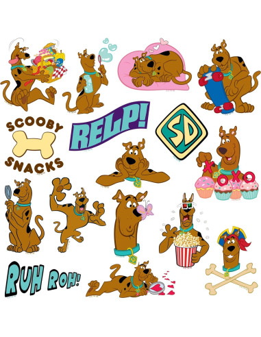 Calcomanías de Vinilo Scooby-Doo! 50ct - Adhesivos para Laptop y Más