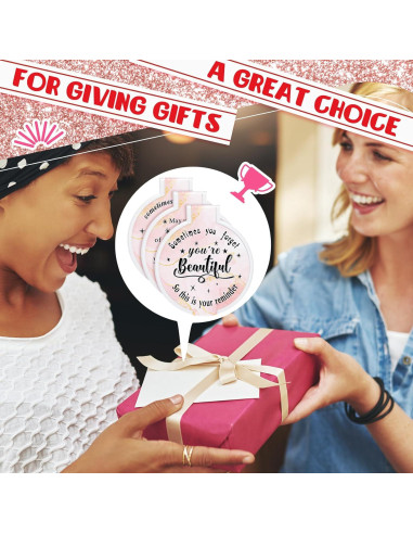 Espejo Compacto Inspiracional Wenqik 100 Pcs Rosa Claro