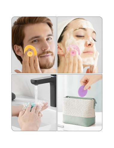 Esfregador Facial de Silicona MoHern - 8 Piezas Exfoliantes