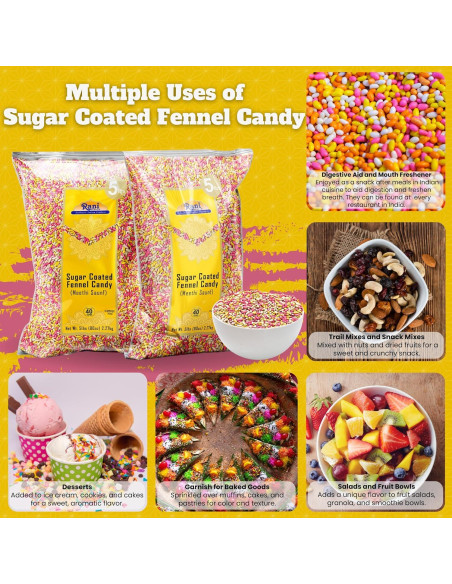 Caramelo de Hinojo Cubierto de Azúcar Rani 2.27kg