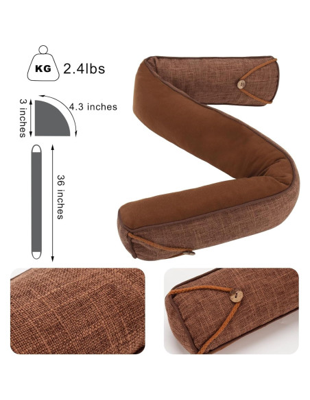 Tope de Draft Pesado Fivebop 81.28 cm Marrón Aislante Frío