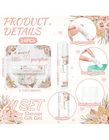 24 Balsamos Labiales Boho Otoño Heigble Hidratantes 4.8g