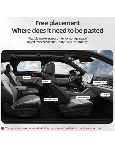 Organizador de Auto SADYFON 2 PCS Cuero Negro Almacenamiento