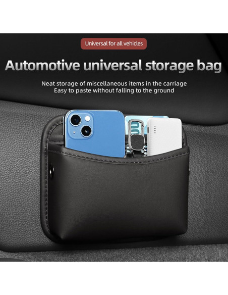 Organizador de Auto SADYFON 2 PCS Cuero Negro Almacenamiento