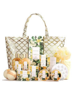 Cesta de Regalo Spa Luxetique 15 Pcs Vainilla para Mujeres