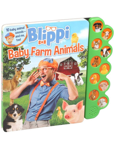 Blippi: Baby Farm Animals (10-Button Sound Books)