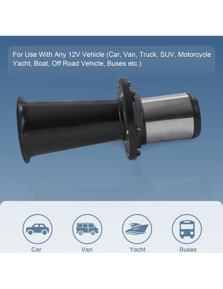 Claxon Antiguo AHOOGA JDMSPEED 12V 110DB Estilo Vintage