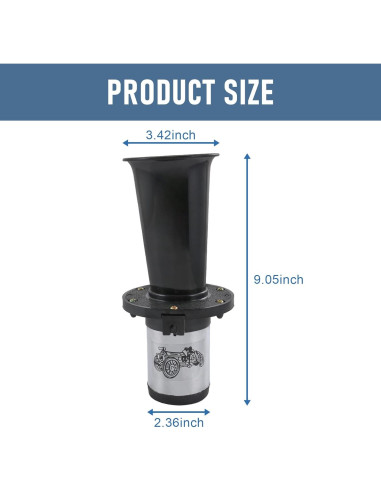 Claxon Antiguo AHOOGA JDMSPEED 12V 110DB Estilo Vintage