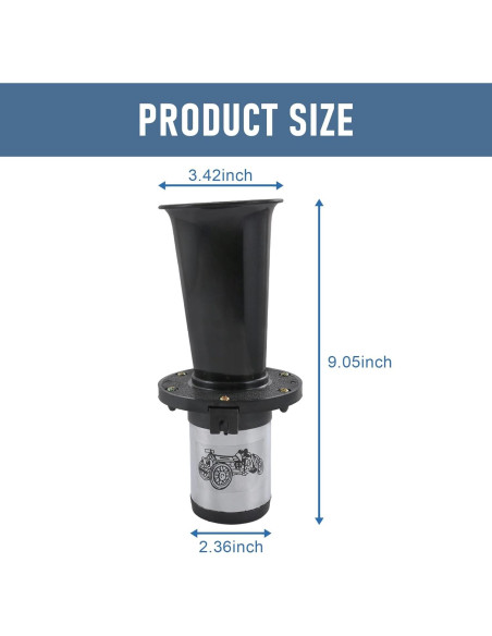 Claxon Antiguo AHOOGA JDMSPEED 12V 110DB Estilo Vintage