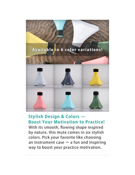 Silenciador para Trompeta Tenor QooMute - 3 Cápsulas, Oliva