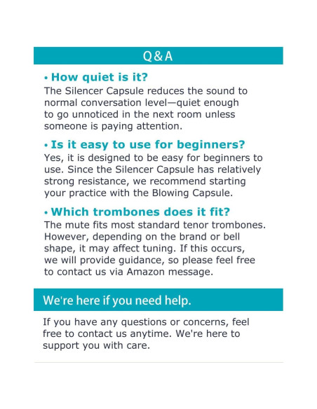 Silenciador para Trompeta Tenor QooMute - 3 Cápsulas, Oliva