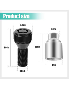 Bloques Antirrobo para Rueda de Repuesto M14 x 1.25 BMW 6 Pcs 2