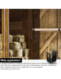 Soporte de Seguridad para Puerta Hotop 4 Piezas Negro 2