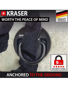 Anclaje de Seguridad KRASER KR804 para Motocicleta y Bicicleta 2