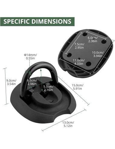 Anclaje de Suelo EYPINS de Acero Antirrobo para Motocicletas y Bicicletas