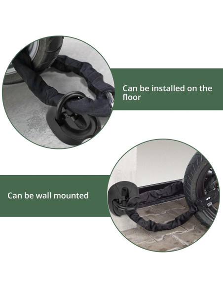 Anclaje de Suelo EYPINS de Acero Antirrobo para Motocicletas y Bicicletas