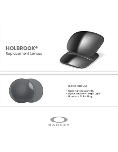 Lentes de Reemplazo Oakley Holbrook OO9102 Negro Iridium