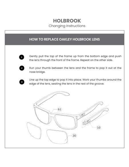 Lentes de Reemplazo Oakley Holbrook OO9102 Negro Iridium