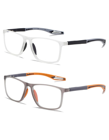 Gafas de lectura deportivas para hombres 1.5x anti luz azul