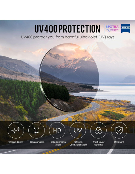 Gafas de ciclismo Powster con 6 lentes UV400 para adultos