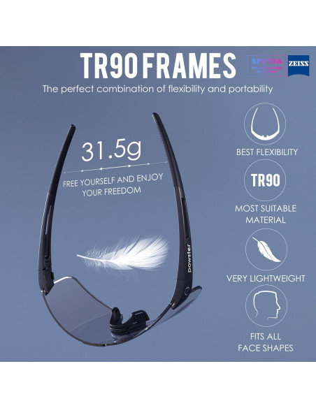 Gafas de ciclismo Powster con 6 lentes UV400 para adultos