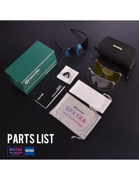 Gafas de ciclismo Powster con 6 lentes UV400 para adultos