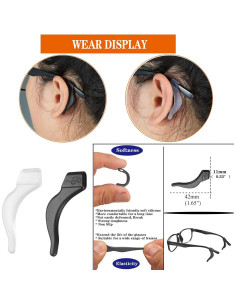 56 Gafas Clip Antideslizante Silicona AZFVBQL para Gafas 2