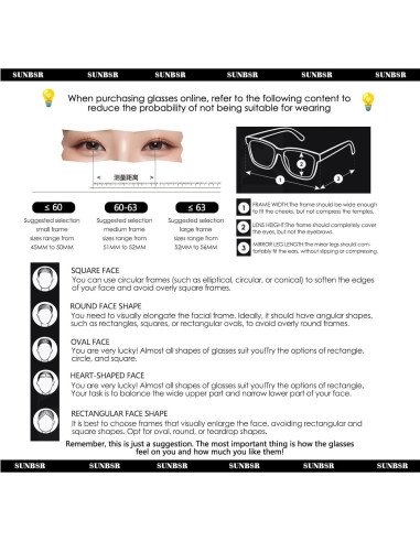 Gafas de Luz Azul SUNBSR para Mujeres y Hombres - Media Montura