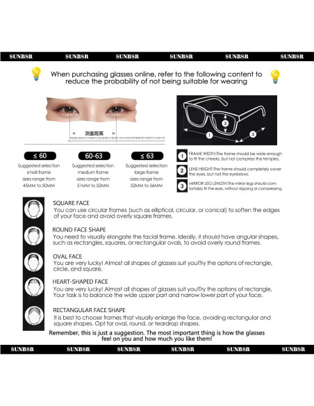 Gafas de Luz Azul SUNBSR para Mujeres y Hombres - Media Montura